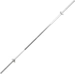 FIGHTAM Langhantel-Stange mit Sternverschlüssen 120/160/182 cm | verchromt | Scheibenaufnahme 30mm