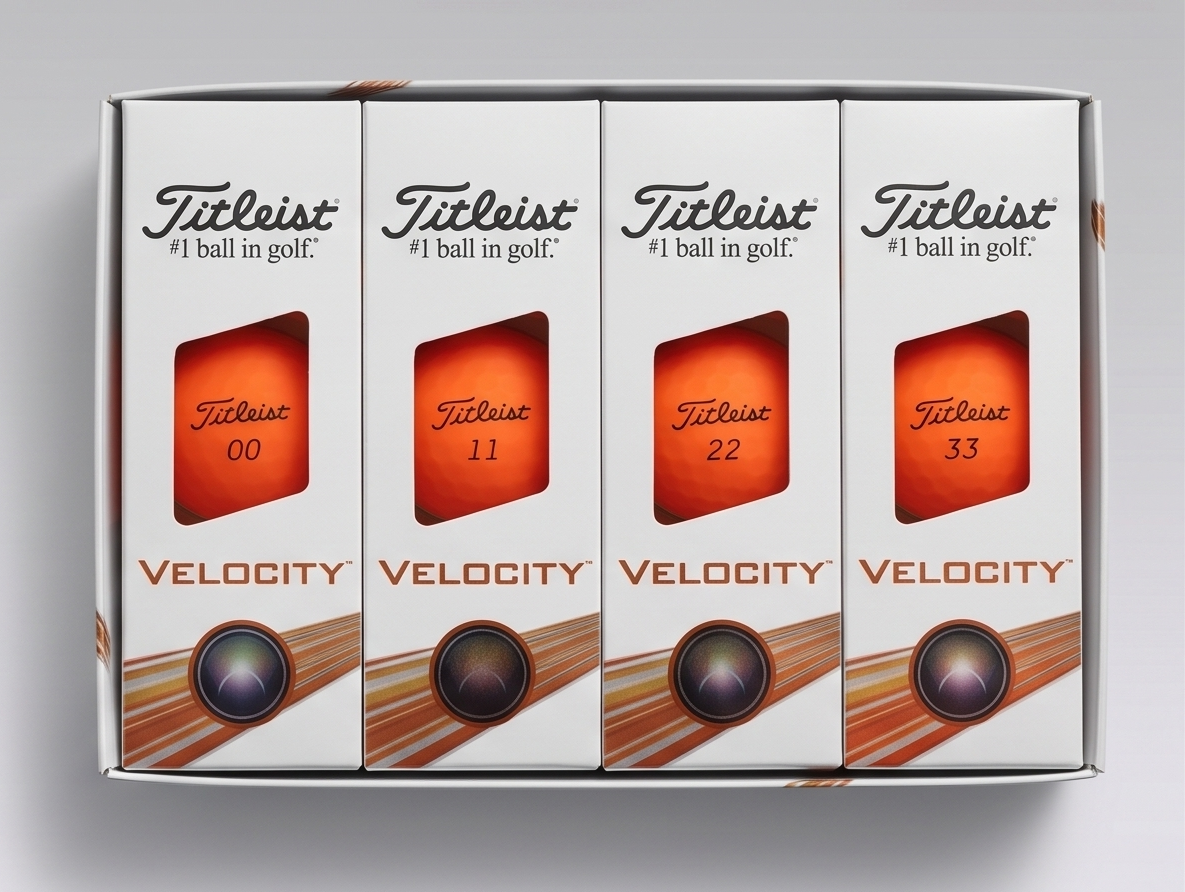 Titleist Velocity Golfbälle Mattorange / Matte Orange (12 Stück)
