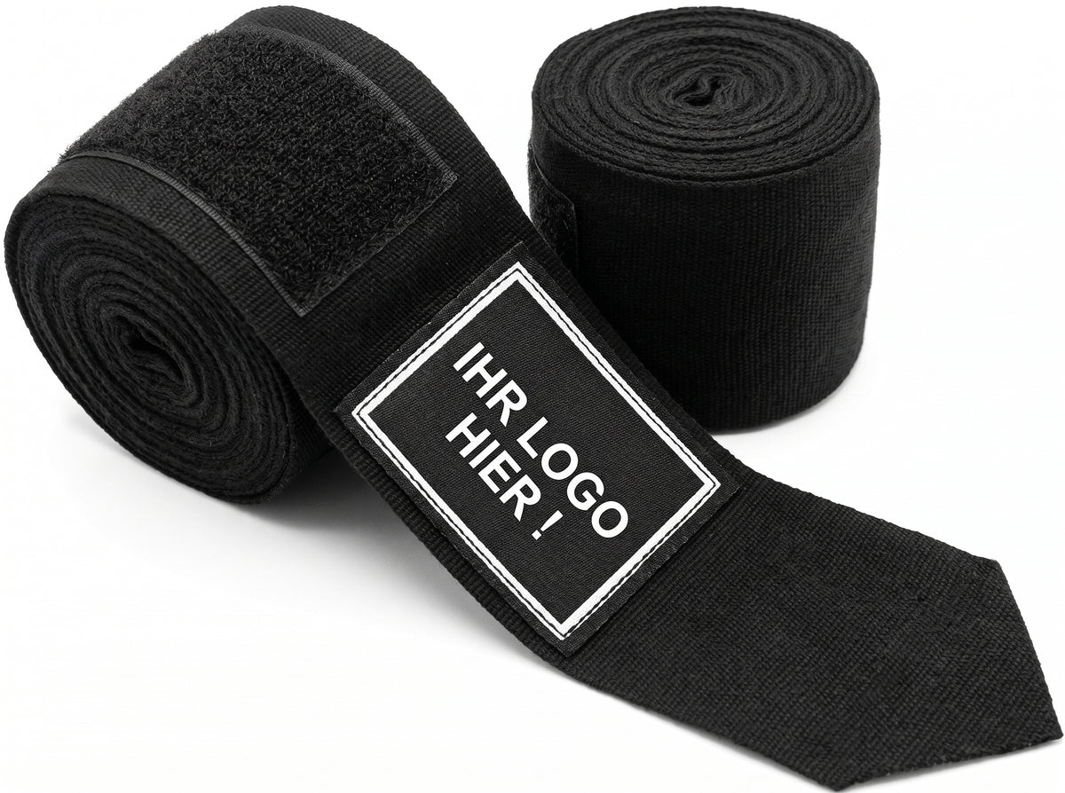 Boxbandagen mit Ihrem individuellen Logo 250cm oder 450cm (Mindestbestellmenge 25 Stück)