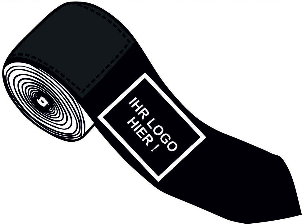 Boxbandagen mit Ihrem individuellen Logo 250cm oder 450cm (Mindestbestellmenge 25 Stück)