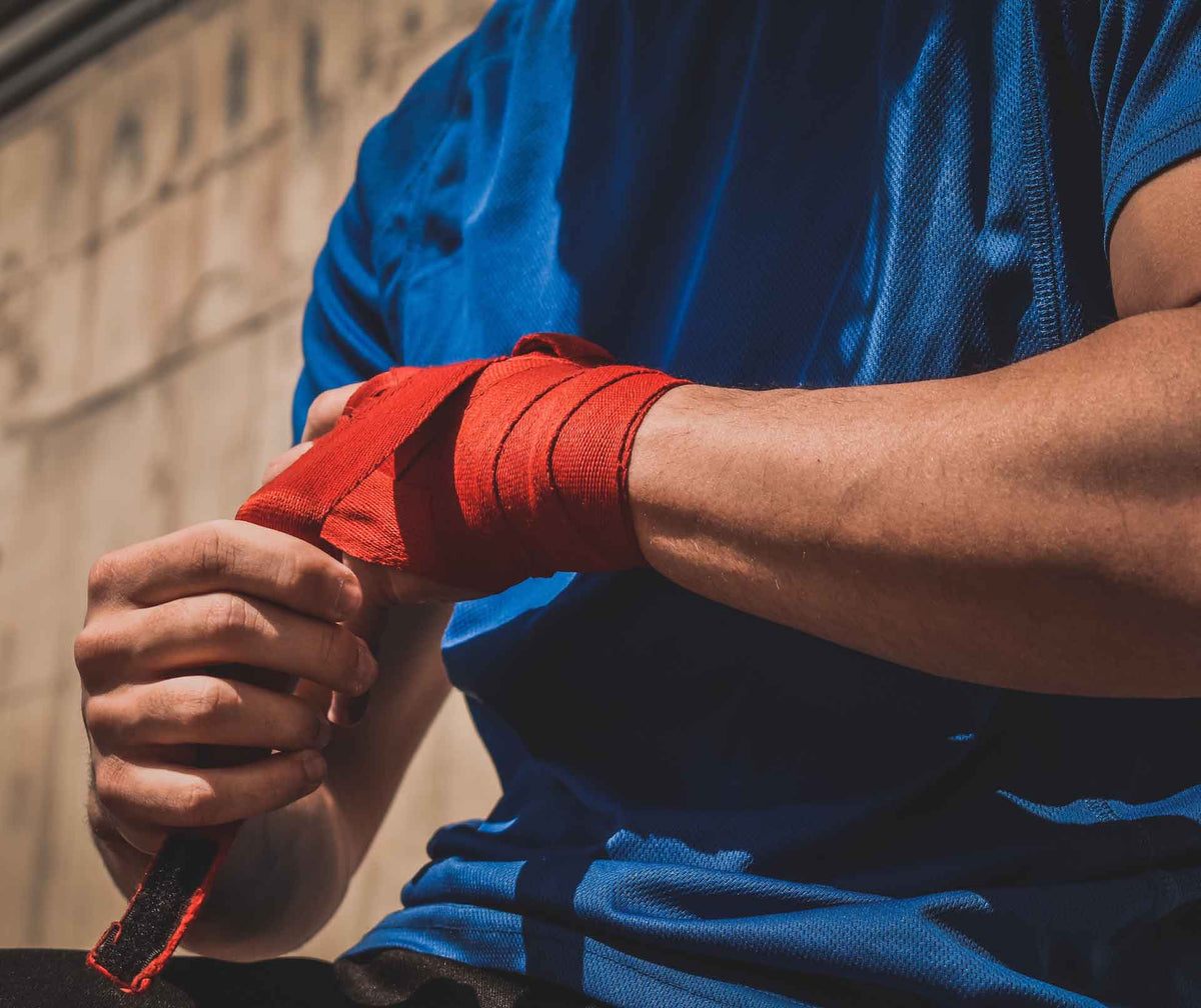 FIGHTAM Boxbandagen mit Klettverschluss und Daumenschlaufe 250/450cm