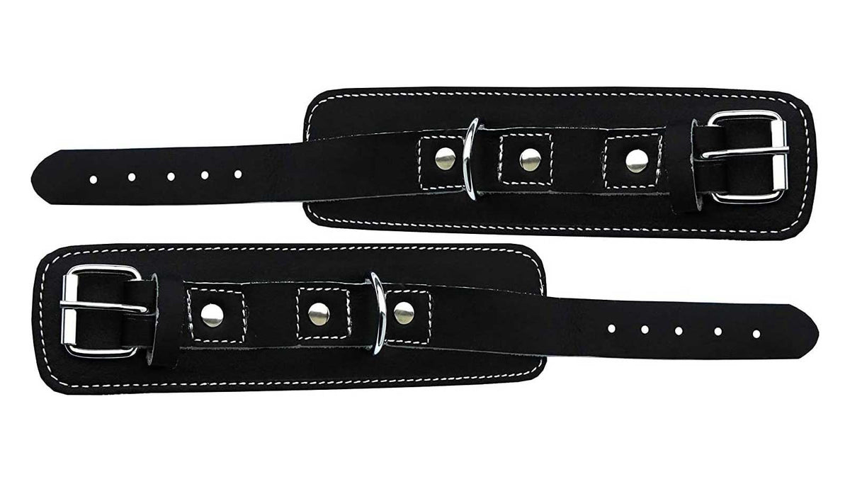 FIGHTAM Fußschlaufe Spalt-Leder | verstellbar und gepolstert | pro Paar