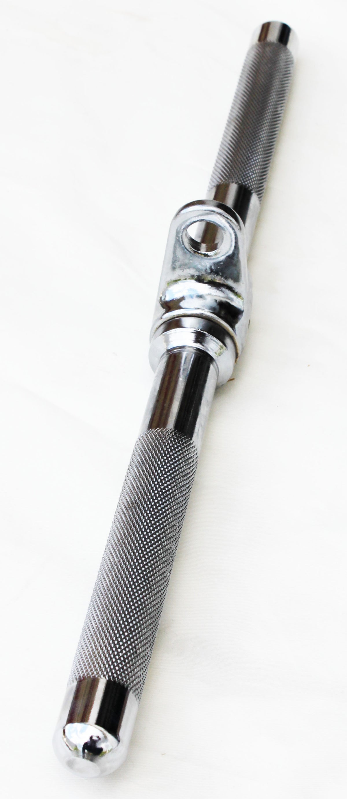 FIGHTAM Trizepsstange / Bizepsstange mit Drehgelenk aus Chrome | gerader Griff | Kabelzug/Kraftstation