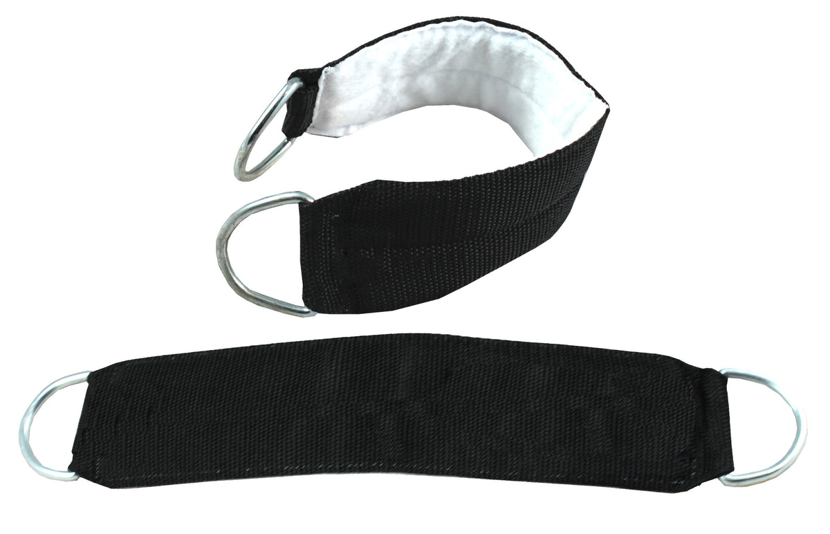FIGHTAM Fußschlaufe aus Nylon mit Polsterung | mit Ringösen | Pro Paar