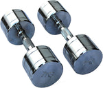 FIGHTAM Chrom Kurzhantel 2er-Set (Paar) | Gerändelt | ergonomischer Chrom-Griff | 1-10 kg