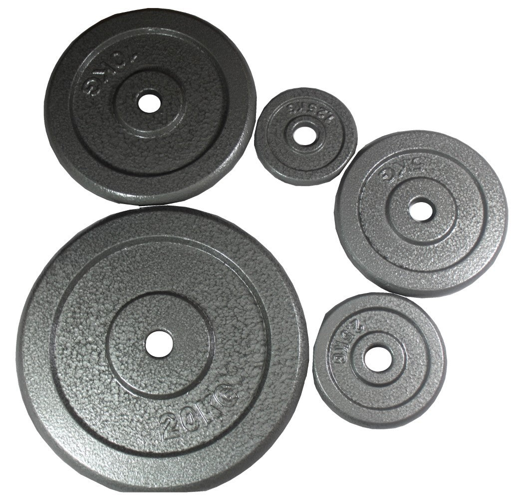 FIGHTAM Hantelscheibe aus Guss | pro Paar | 1,25kg / 2,5kg / 5kg / 10kg / 20kg | Bohrung 30/31 mm | Profi Gusseisen Scheiben