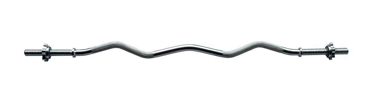 FIGHTAM SZ Stange / Curlstange / Hantelstange 120cm mit Sternverschlüssen | Scheibenaufnahme 30 mm