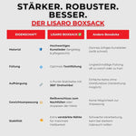 Lisaro Profi Boxsack/Sandsack 120cm braun | ca. 35-38kg | GEFÜLLT | inkl. Vierpunkt - Stahlkette | Material Vinyl (Kunstleder)