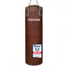 FIGHTAM Profi Boxsack/Sandsack 120cm braun - Vintage Edel Style | ca. 35-38kg | GEFÜLLT | Vinyl Kunstleder | inkl. 4-Punkt - Stahlkette