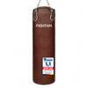 FIGHTAM Profi Boxsack/Sandsack 120cm braun - Vintage Edel Style | ca. 35-38kg | GEFÜLLT | Vinyl Kunstleder | inkl. 4-Punkt - Stahlkette