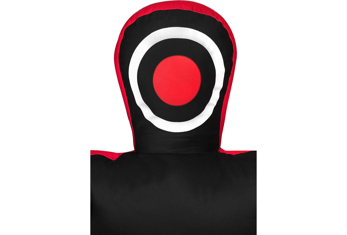 Lisaro Judo Trainings-Dummy Canvas | 130/145/160/170cm | UNGEFÜLLT | Kampfsport-Dummies | schwarz/rot | Grappling-Dummy | RTX, MMA, Judo, Grappling, Brazilian BJJ, Jiu Jitsu, Wrestling, Martial Arts, Kampfsport